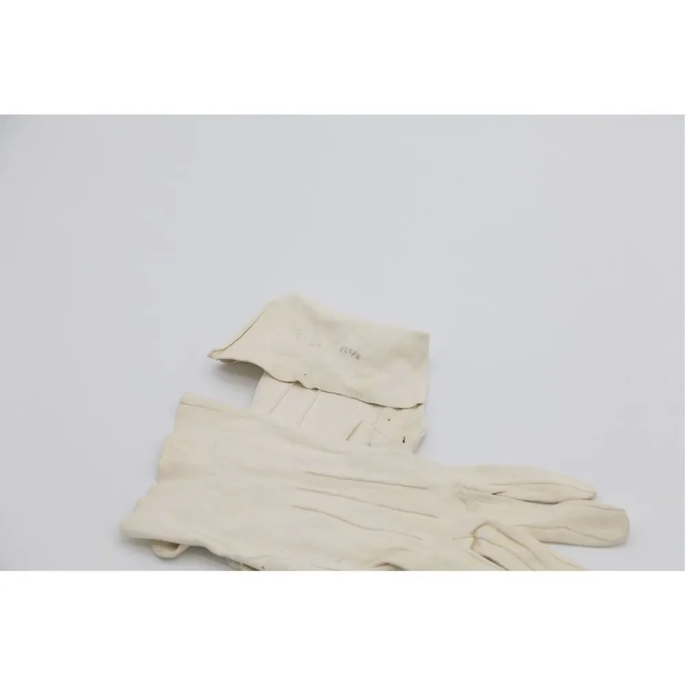 1940s–50s Vintage Kid Leather Gloves Women‎ Size 6 1/2 Ivory Cream